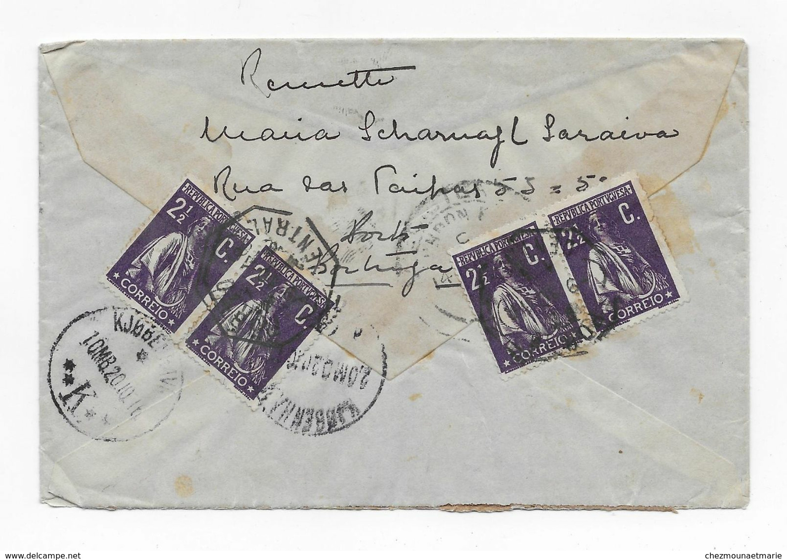 PORTUGAL REC POUR LE DANEMARK COPENHAGUE SUR ENVELOPPE - Storia Postale