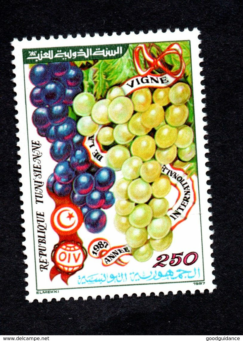 1987- Tunisia- Tunisie- Grape Vine International Year- Année Internationale Des Vingnes- Vin- Complete Set 1v.MNH** - Agriculture