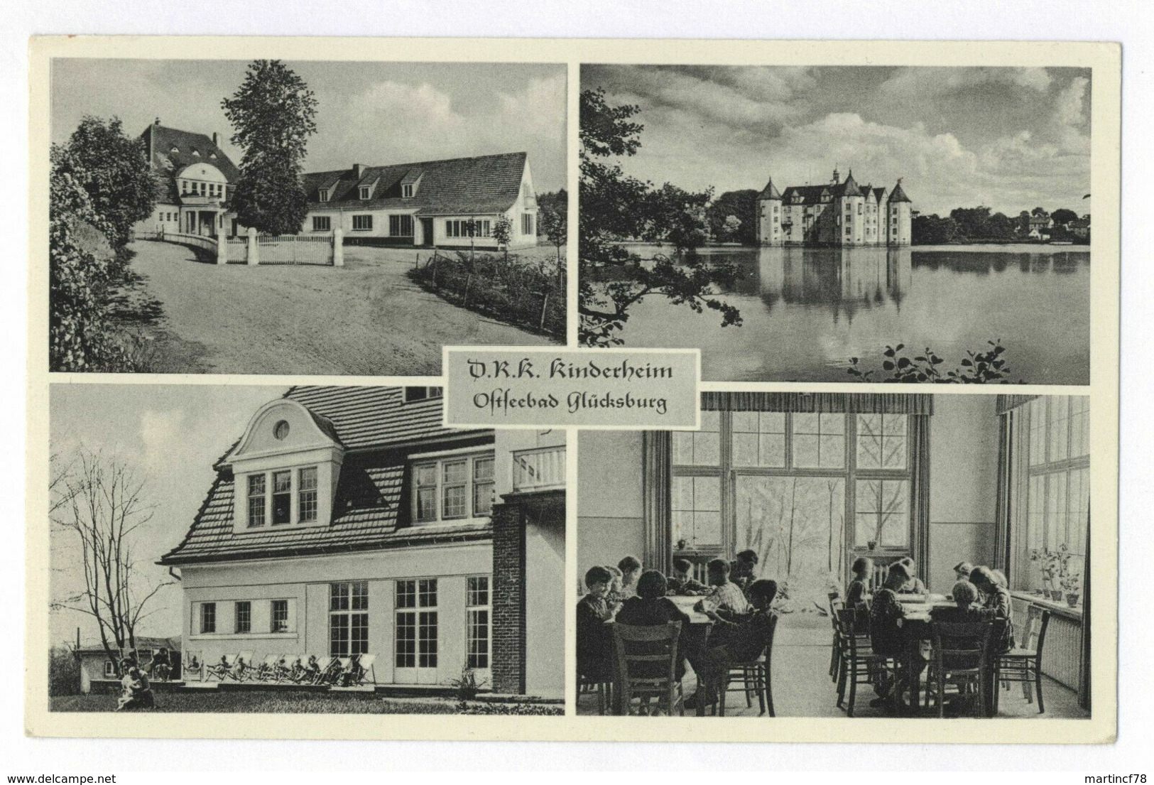 Ostseebad Glücksburg D.R.K. Kinderheim Postkarte Ansichtskarte Flensburg - Glücksburg