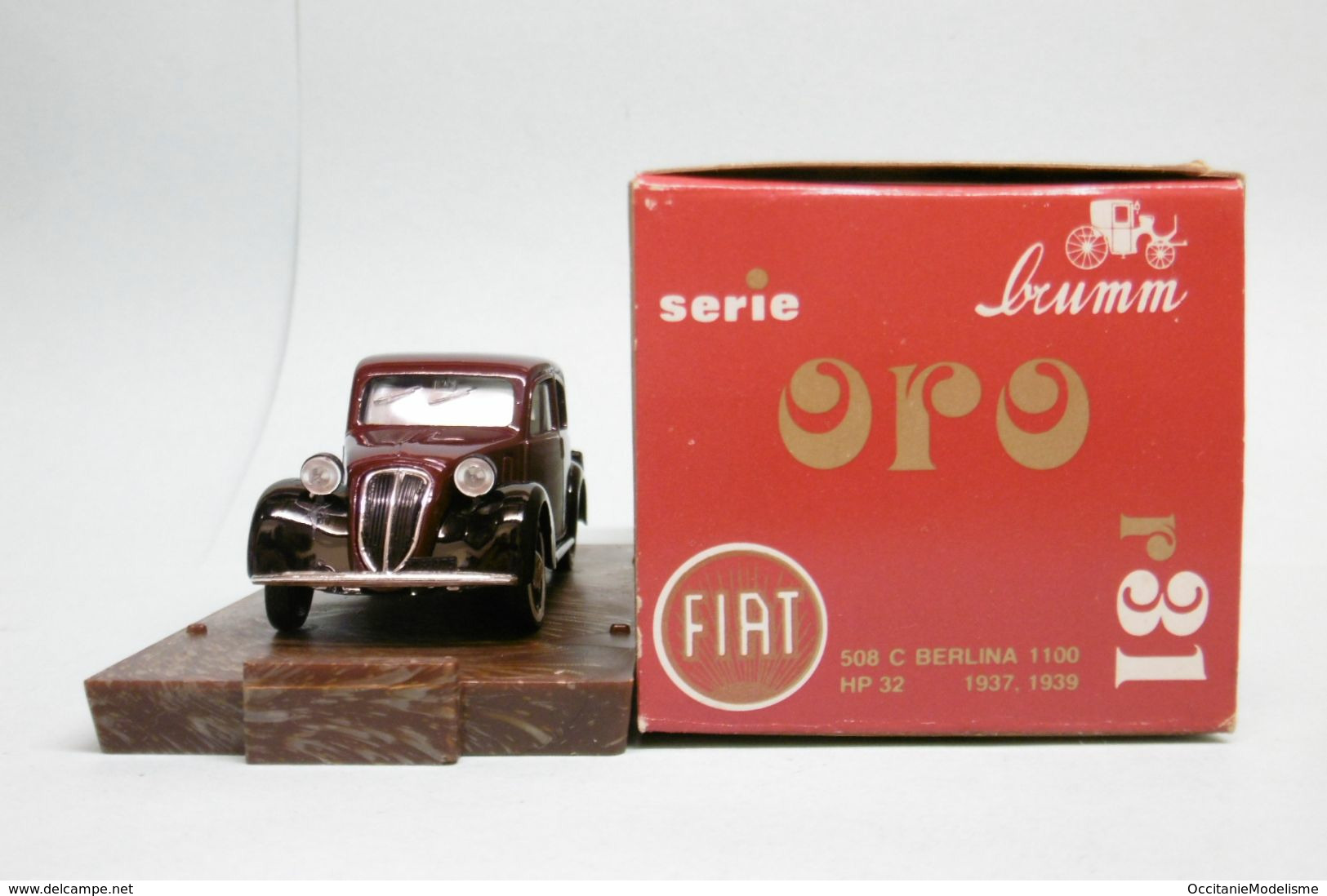 Brumm - FIAT 508 C BERLINA 1100 Bordeaux Réf. R31 BO 1/43 - Brumm