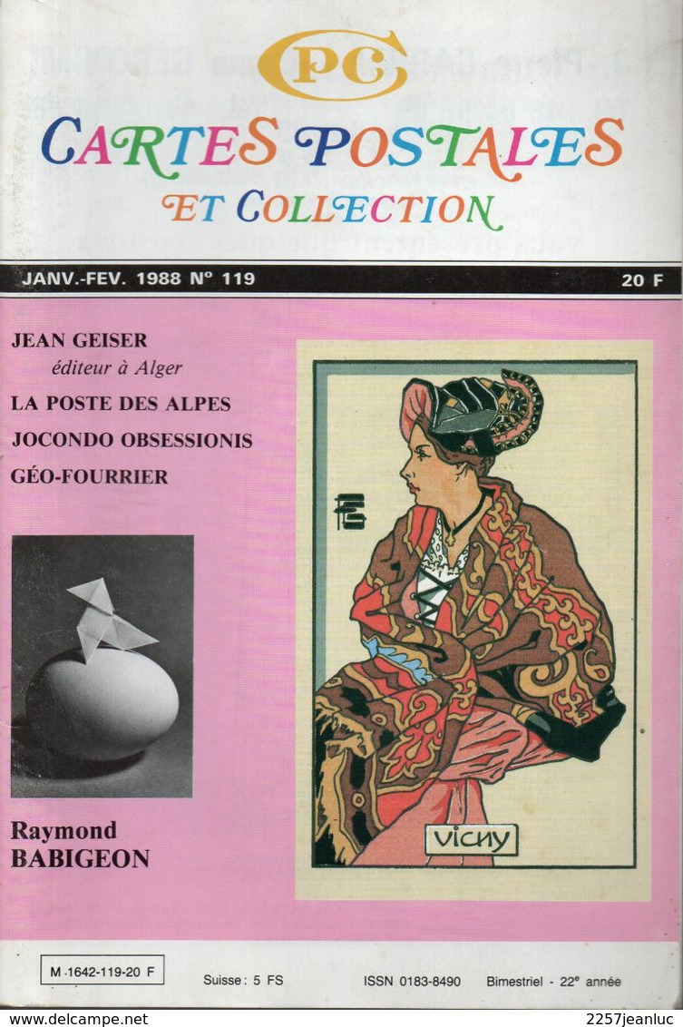 Revue : Cartes Postales Et Collection  N: 119  Janvier - Février 1988 - Français