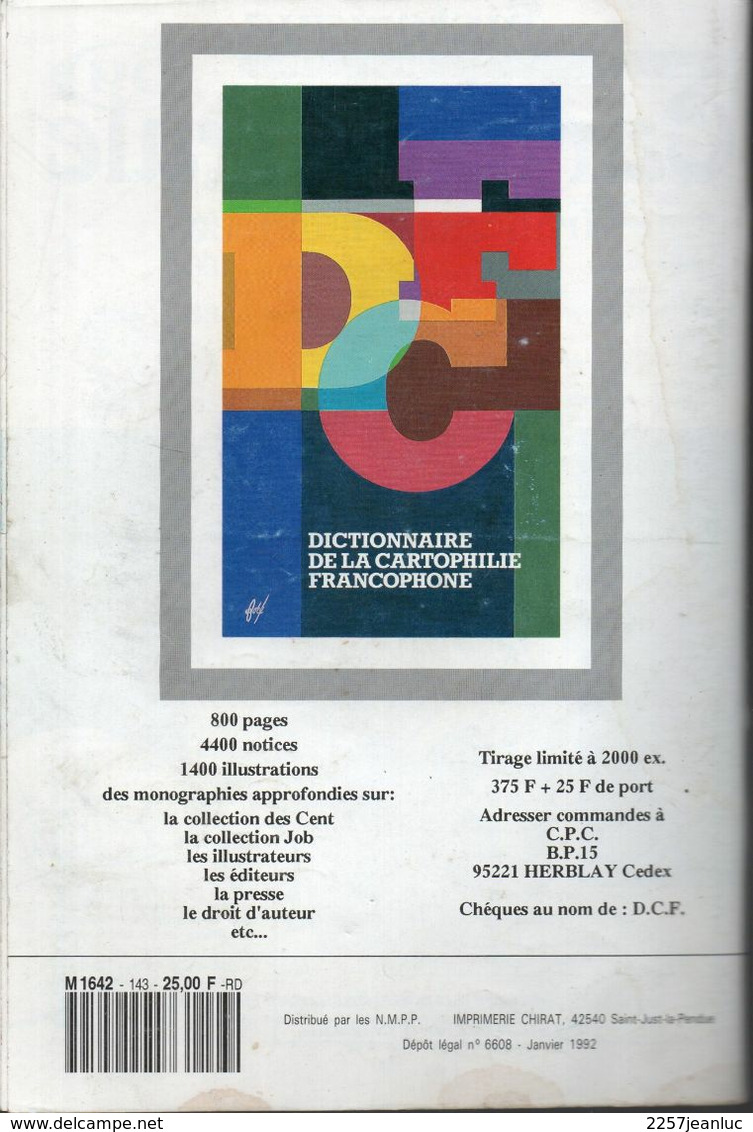 Revue : Cartes Postales Et Collection  N: 143  Janvier / 1992 Spécial Expositions - Francese