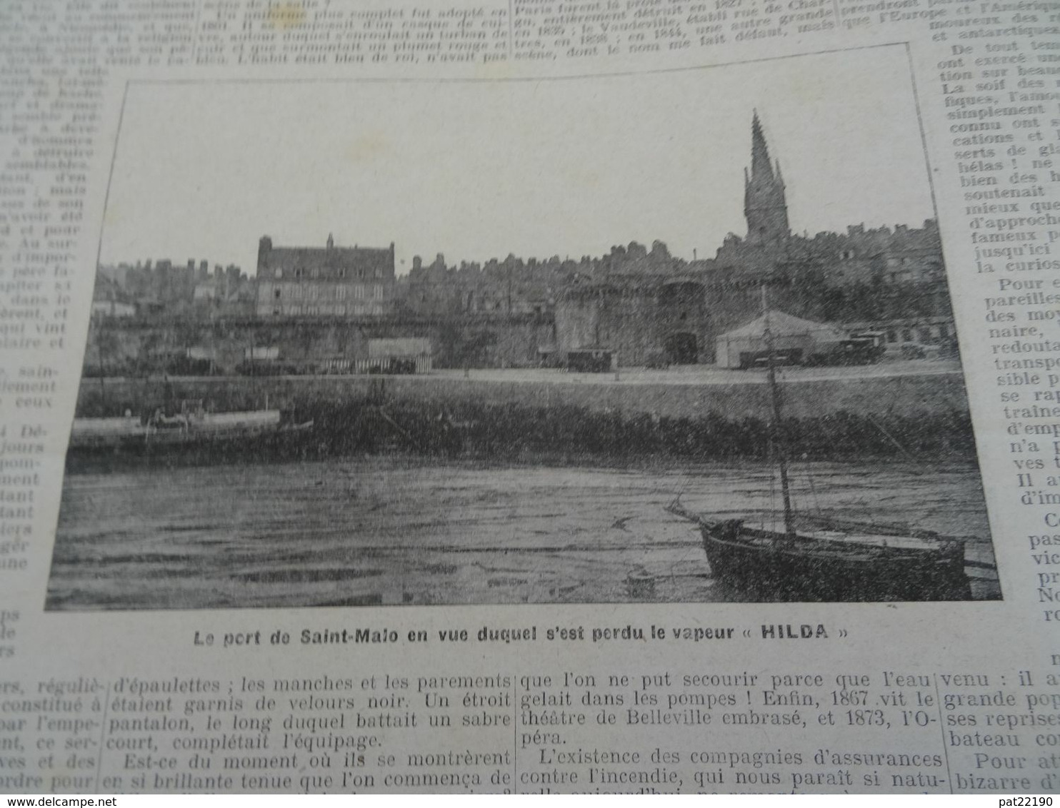 Le Petit Journal 1905 Le Naufrage Du Navire Hilda En Face De Saint Malo 35. Pierre Nissen Victime Pole Nord - Autres & Non Classés