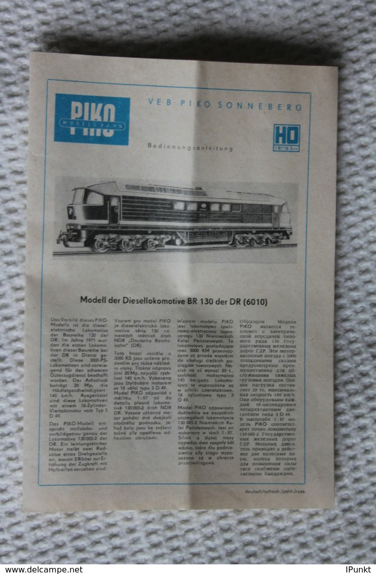 Dieselelektrische Lokomotive Der CSSR-Staatsbahn CSD; (Baugleich Mit BR 130); PIKO; Epoche IV; Neu - Locomotive