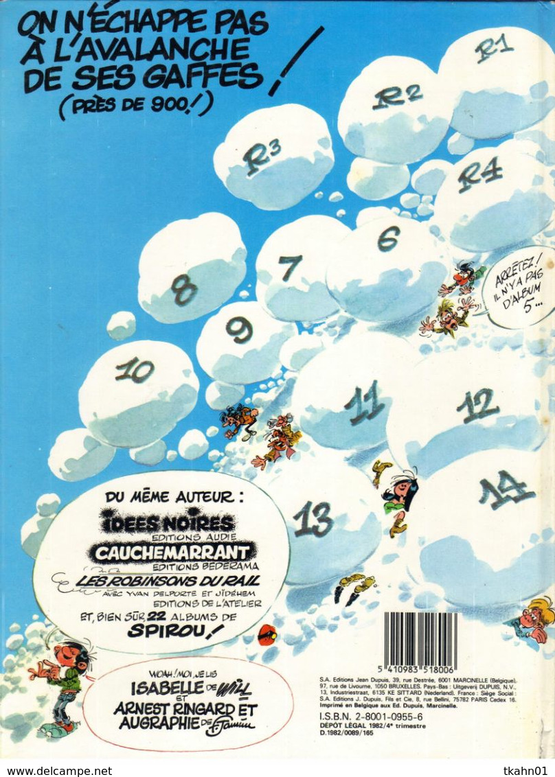 GASTON N° 14 E-O   " LA SAGA DES GAFFES  " DUPUIS DE 1982 - Gaston