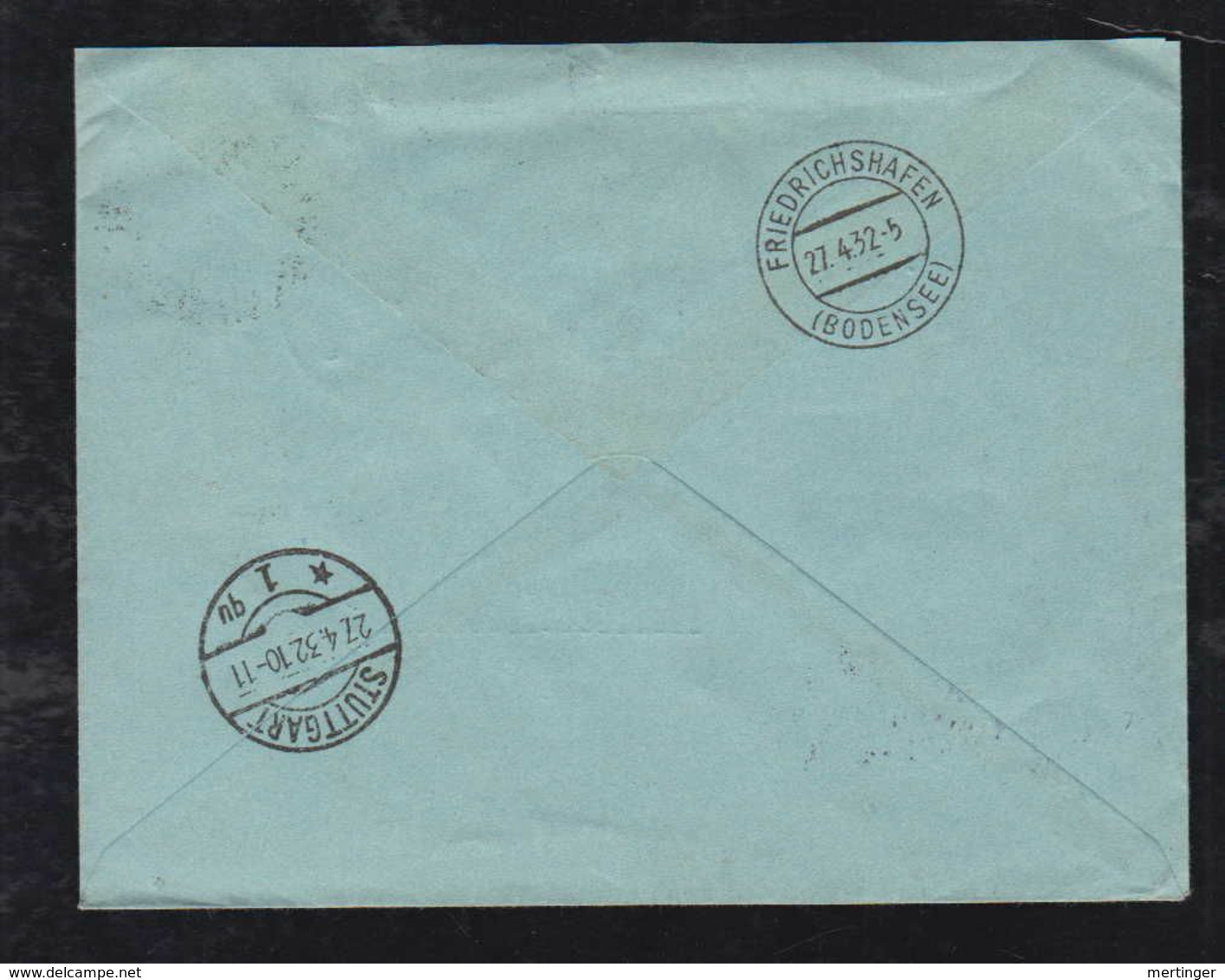 Brazil Brasil 1932 Zeppelin Cover RIO To STUTTGART Germany Sieger 151B - Luftpost (private Gesellschaften)