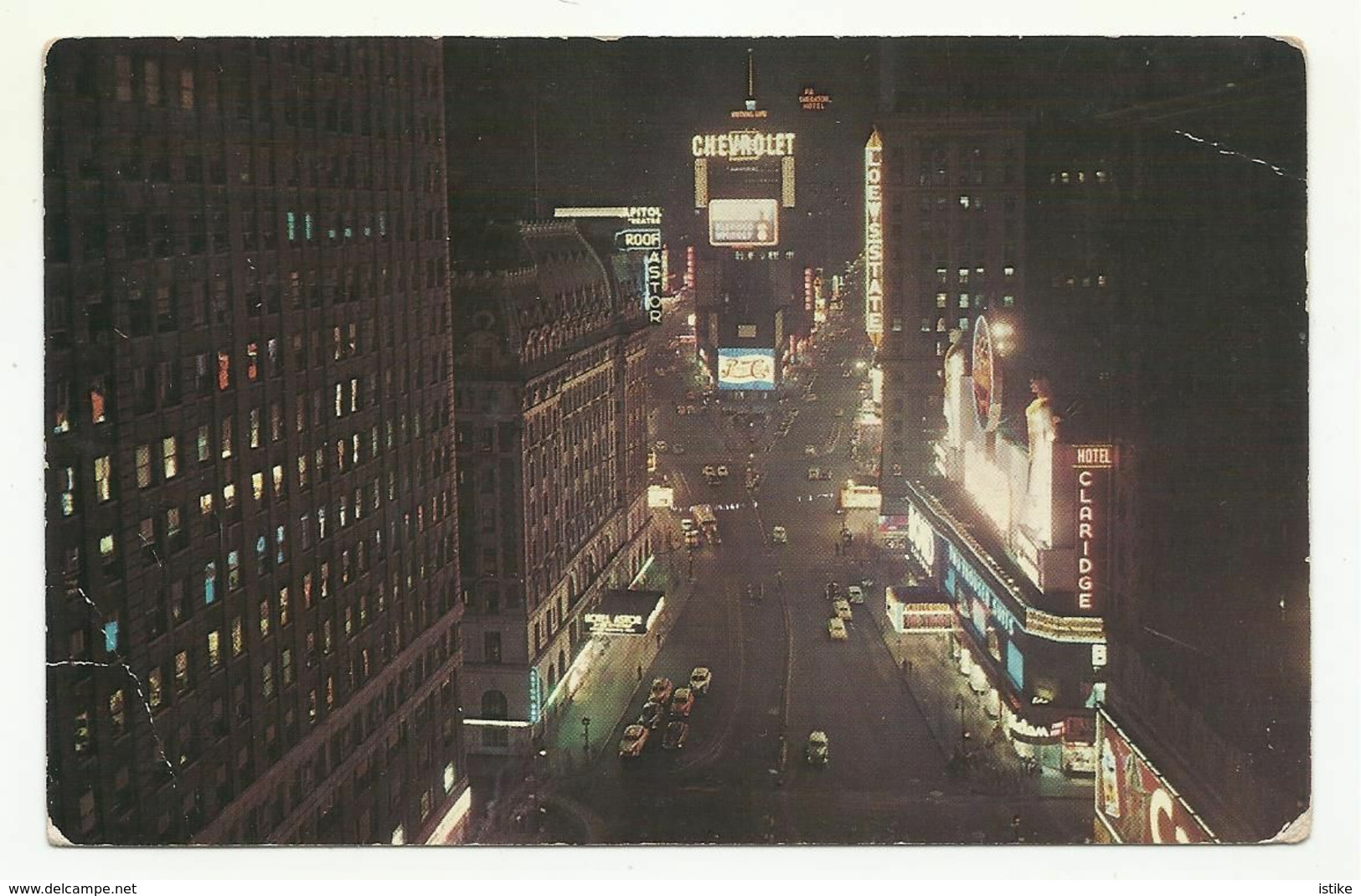 United States, NY, New York City, Times Square At Night,1953. - Time Square