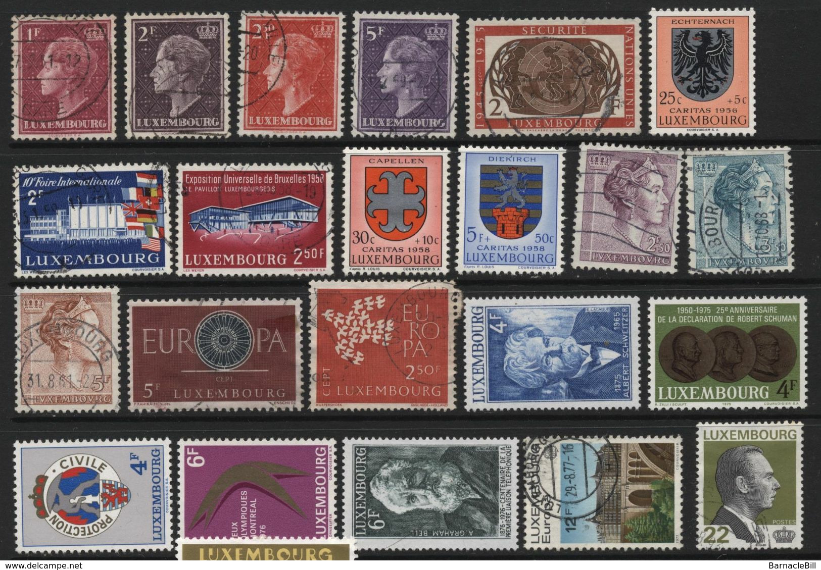 Luxembourg (68) 1948-97 50 Different Stamps. Used & Unused. - Collections