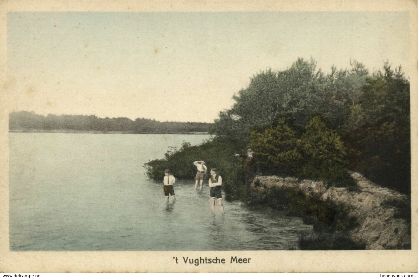 Nederland, VUGHT, Jongens In 't Vughtsche Meer (1910s) Ansichtkaart - Vught