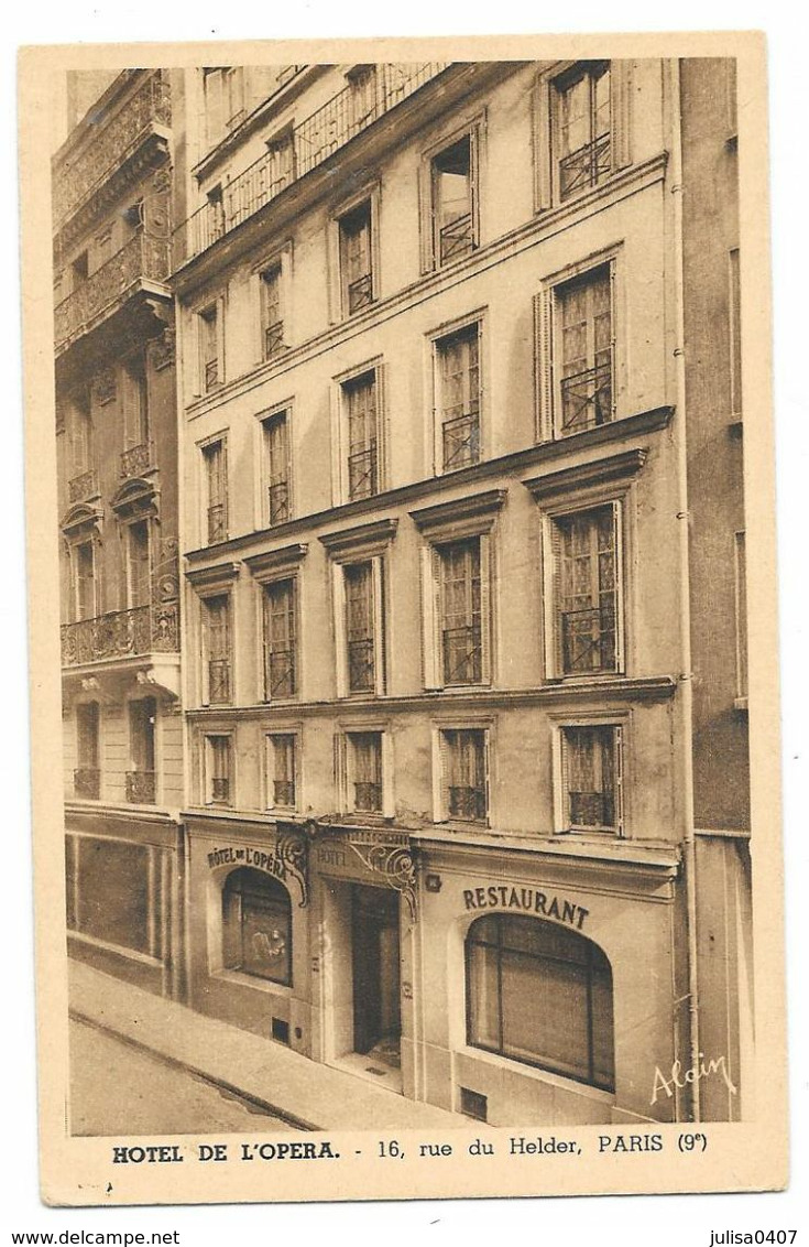 PARIS (IX) Hotel De L'Opéra Façade 16 Rue Du Helder - District 09