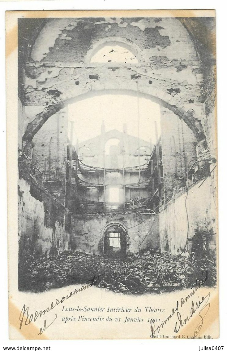 LONS LE SAUNIER (39) Intérieur Du Théatre Après L'incendie 1901 - Lons Le Saunier