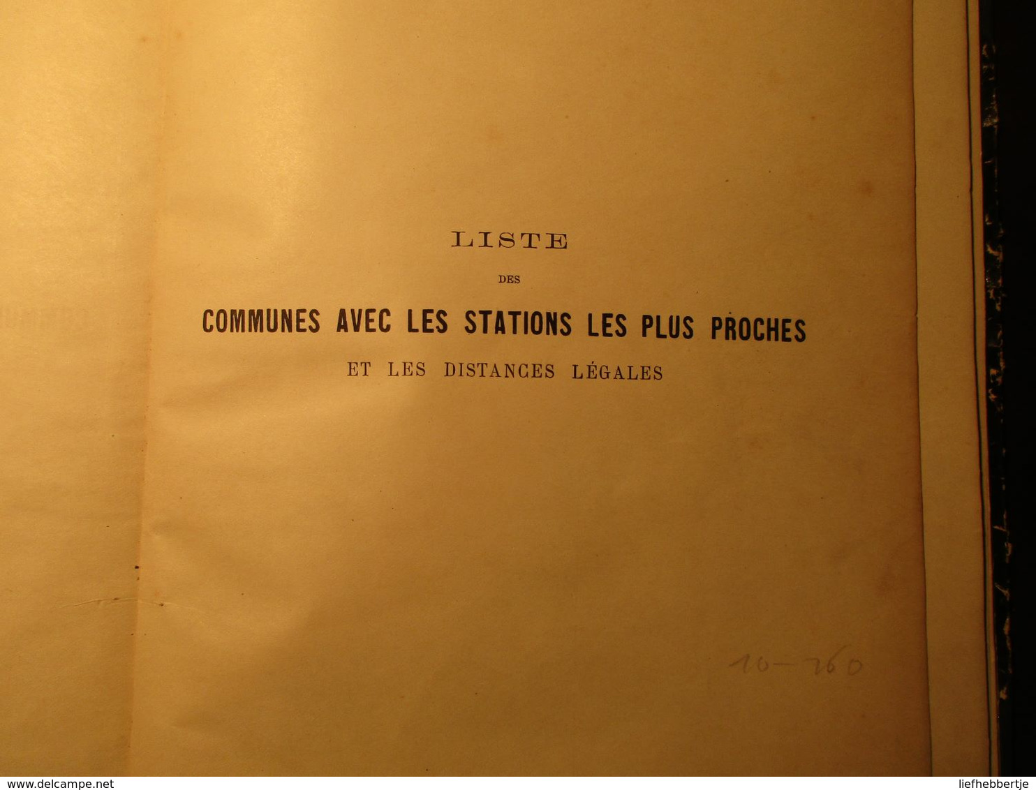 Liste De Communes Avec Les Stations Les Plus Proches - Spoorwegen - 1896 - Chemins De Fer - History