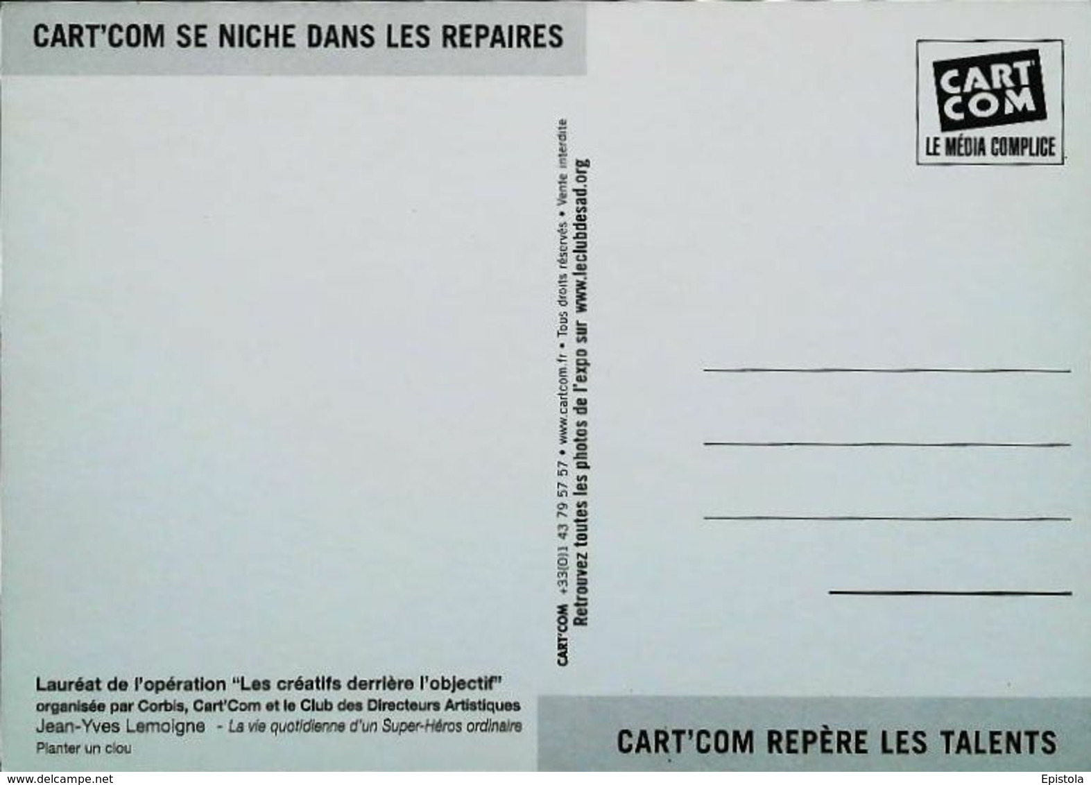 Carte Postale   Superman Encadré  Humour Superman Ordinaire Enfonce Clou Avec Doigt - Superman