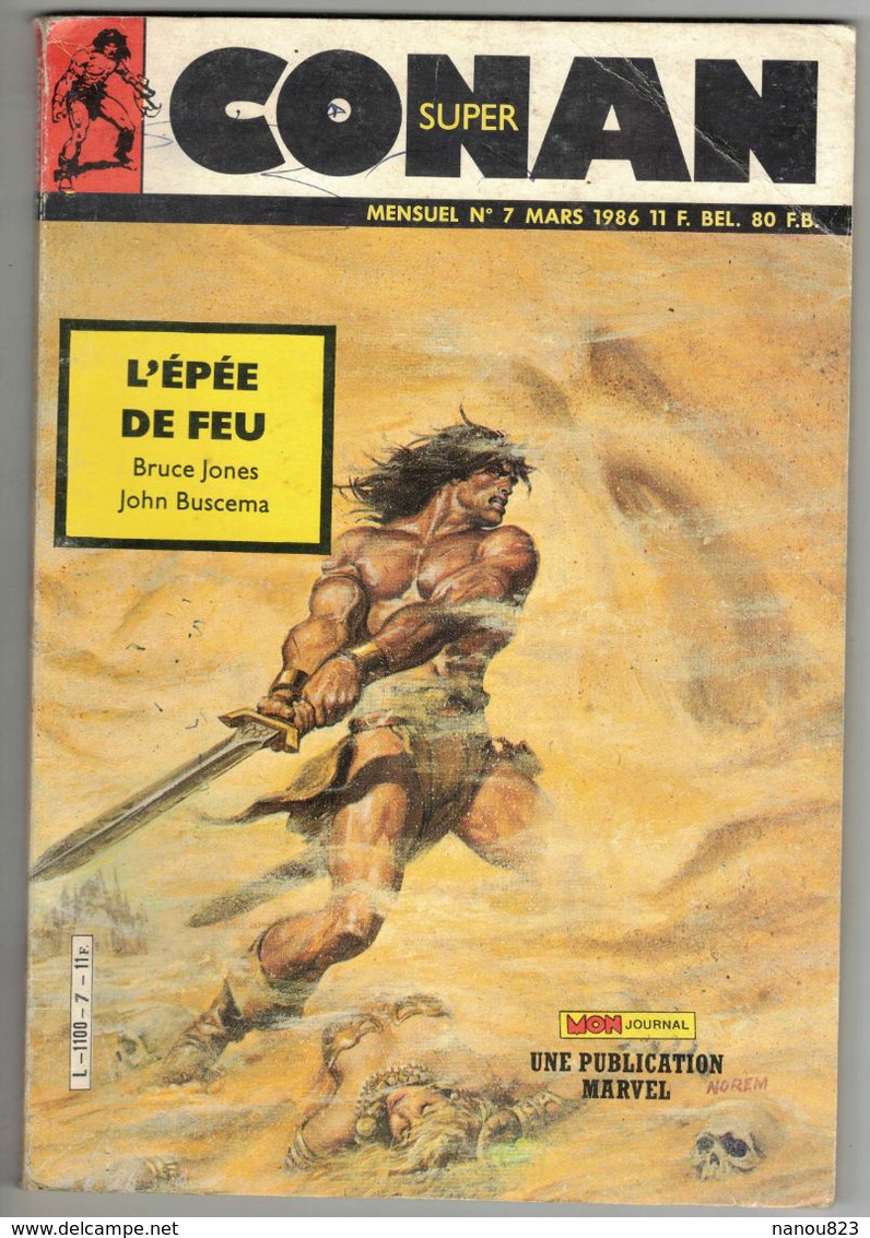 SUPER CONAN N°7 Mars 1986 L'EPEE DE FEU MON JOURNAL - Yuma