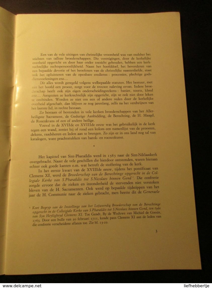 De 'modelle' Van De Kataloog Van De 'Confrerie Van De Berechtinge' In De Sint-Niklaaskerk Te Gent - 1968 - Geschichte