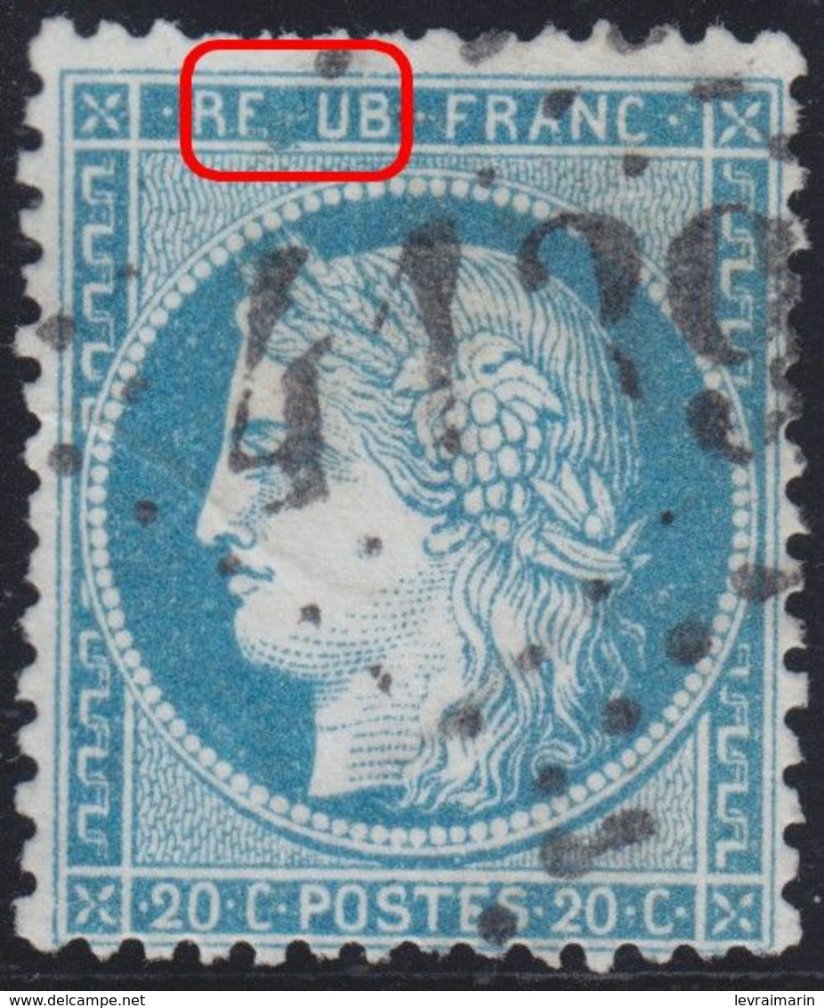 N°37 Très Belle Variété Avec REPUB Sans P, Jamais Vu Avant, RRR Et TB - 1870 Assedio Di Parigi