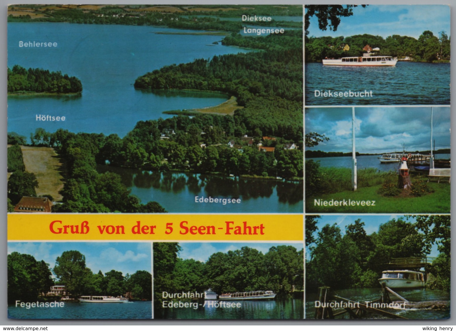 Malente Gremsmühlen - Mehrbildkarte 12   Gruß Von Der 5 Seen Fahrt - Malente-Gremsmuehlen