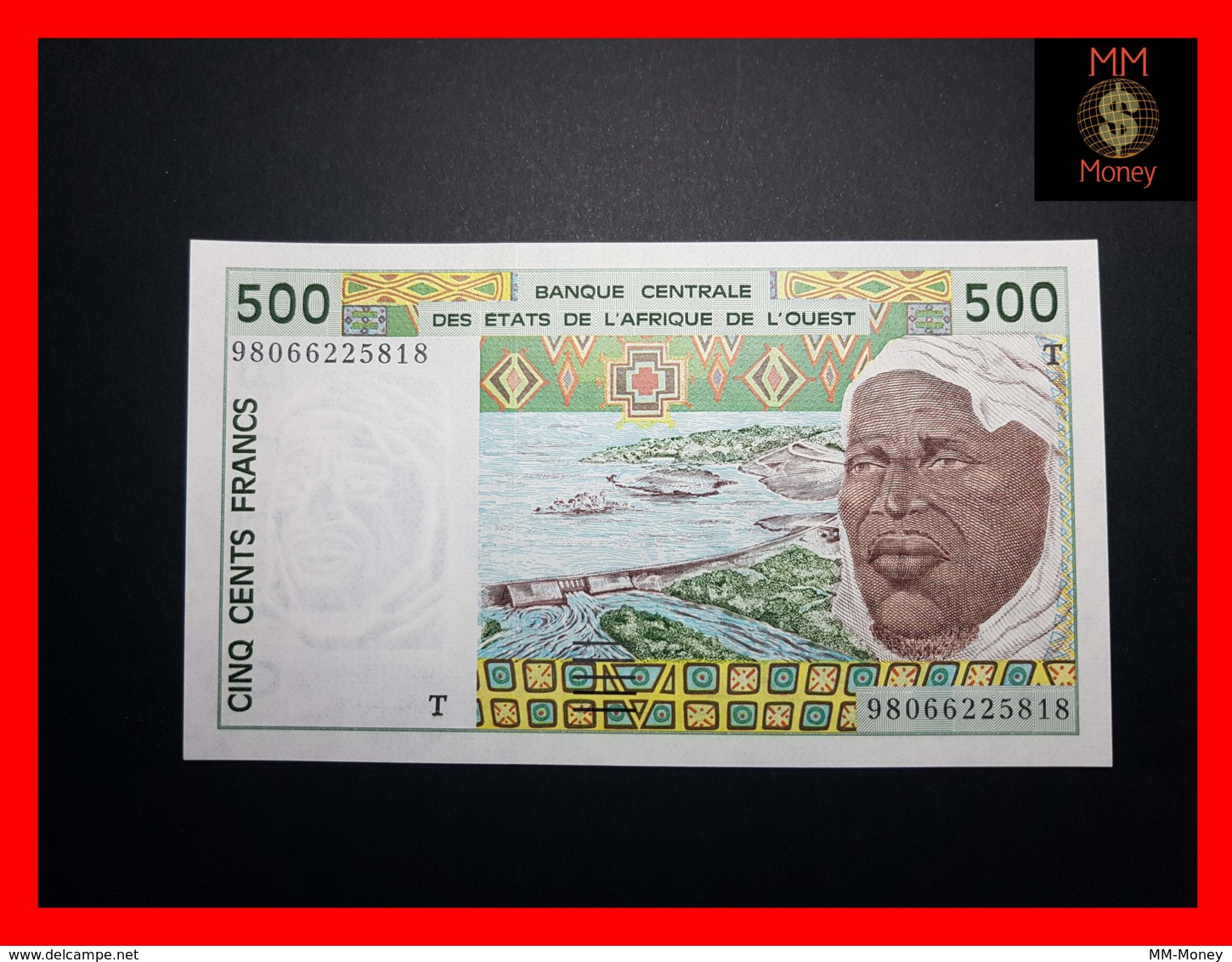 WEST AFRICAN STATES WAS  "T  Togo"   500 Francs 1998 P. 810 Ti  UNC - West African States