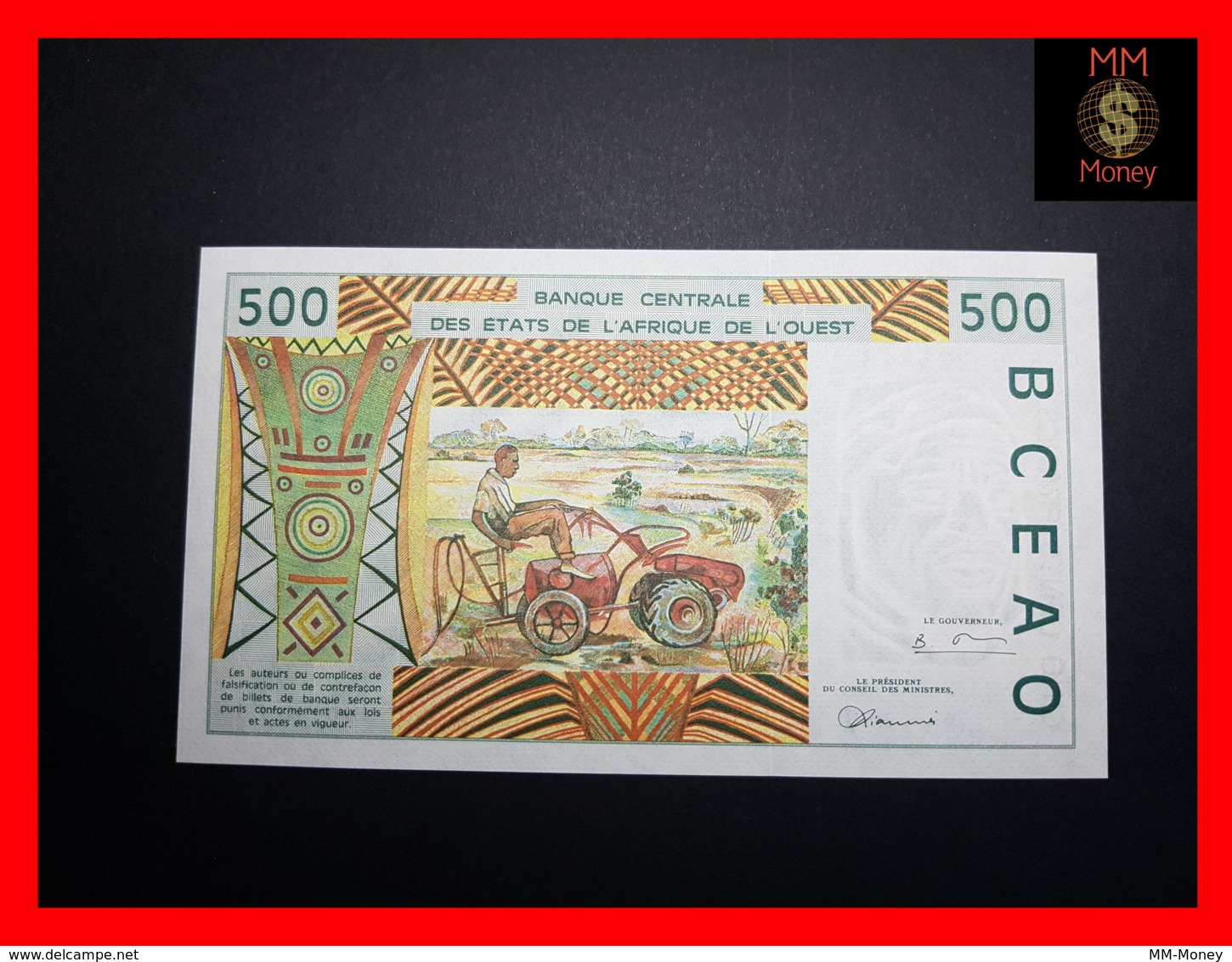 WEST AFRICAN STATES WAS  "T  Togo"   500 Francs 1998 P. 810 Ti  UNC - West African States