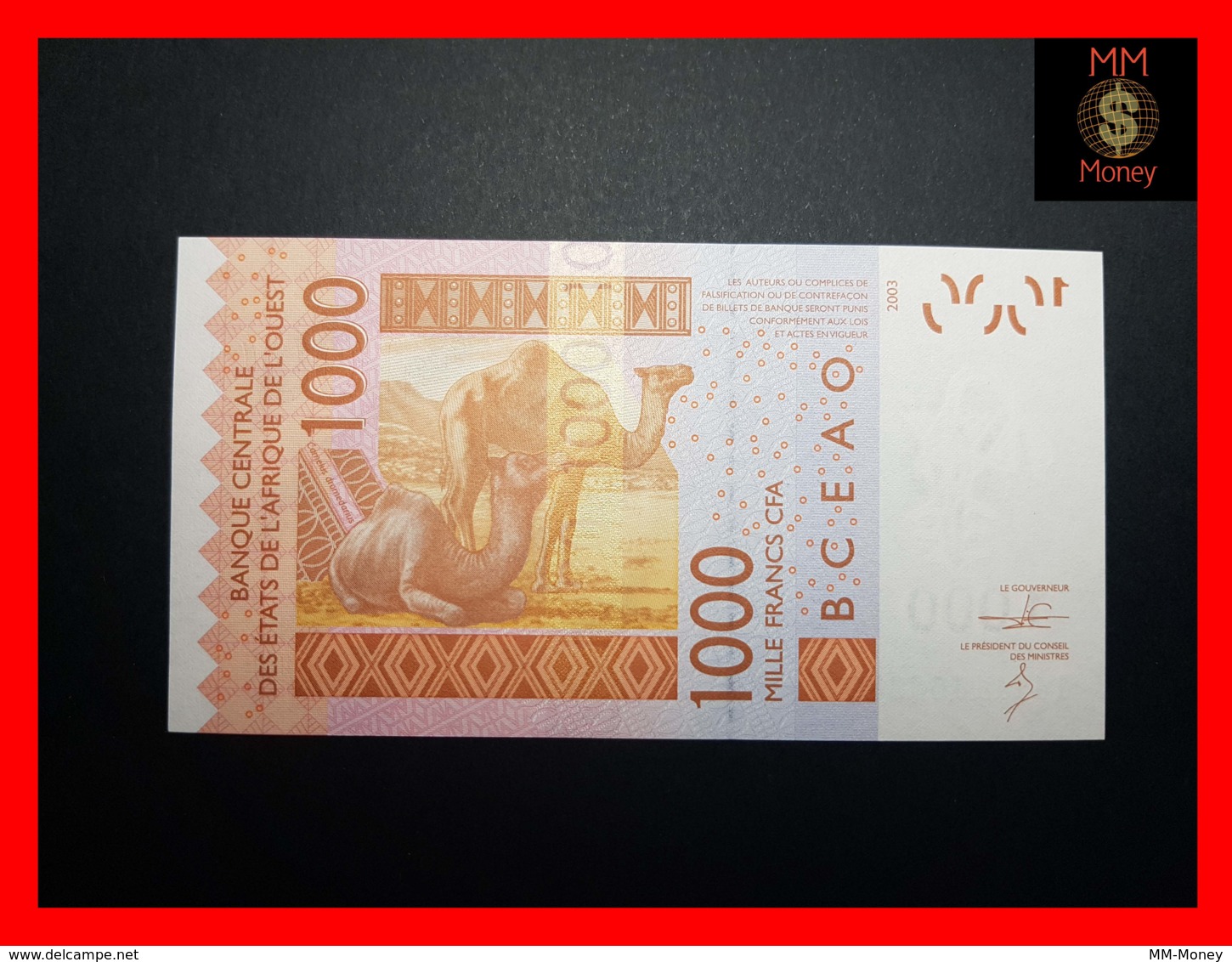 WEST AFRICAN STATES WAS "T  Togo"   1.000 1000 Francs  2014  P. 815 Tn   UNC - West African States