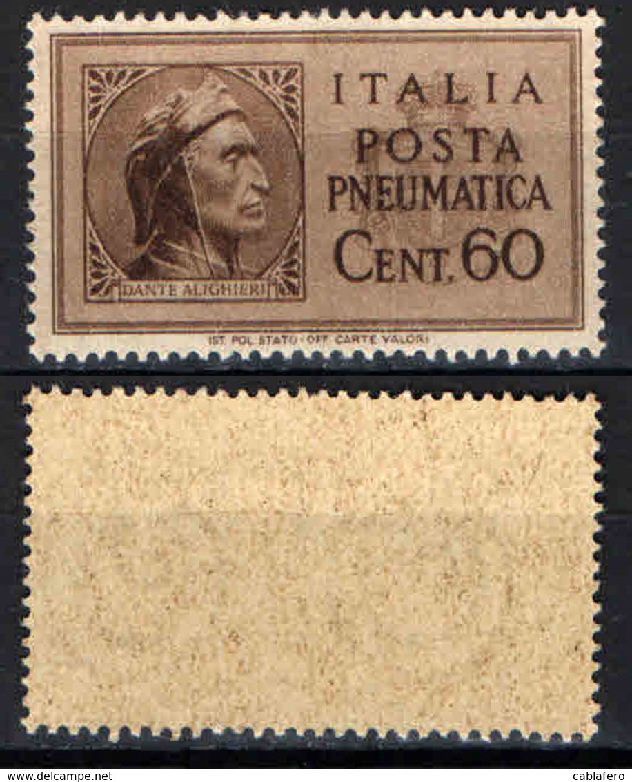 ITALIA LUOGOTENENZA - 1945 - DANTE ALIGHIERI - POSTA PNEUMATICA - MNH - Andere & Zonder Classificatie