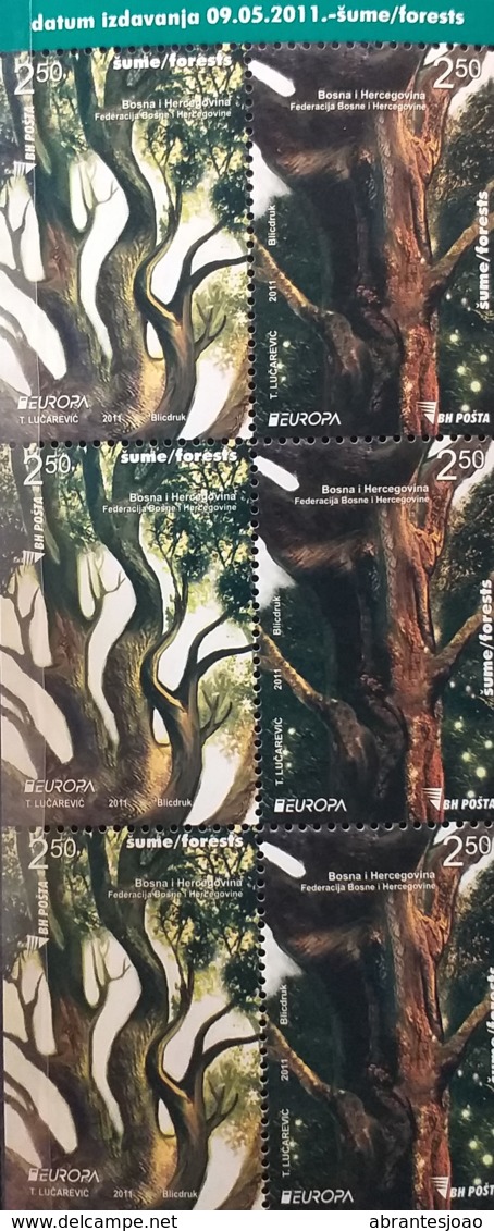 Bosnia And Herzegovina - MNH As Scan - FACE VALUE!!! - Europa 2011 - Forests - Booklet O 6 Stamps - Bosnia And Herzegovina