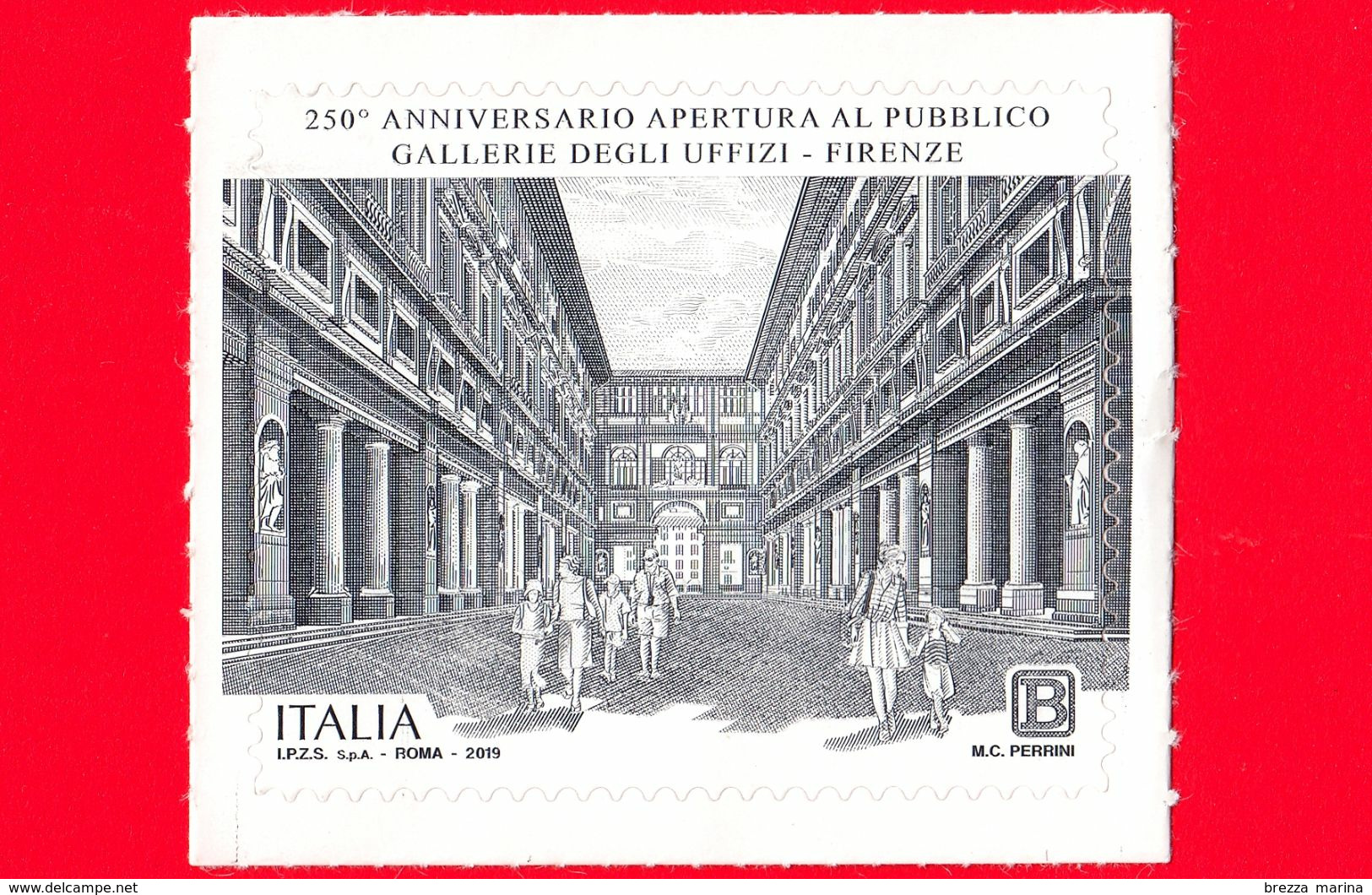 Nuovo - MNH - ITALIA - 2019 - 250 Anni Delle Gallerie Degli Uffizi (Firenze) – Cortile - Loggiato - B - 2011-20:  Nuovi