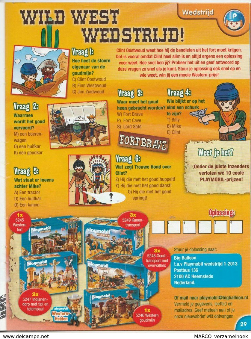 Playmobil Magazine Met Strips 1-2013 - Playmobil