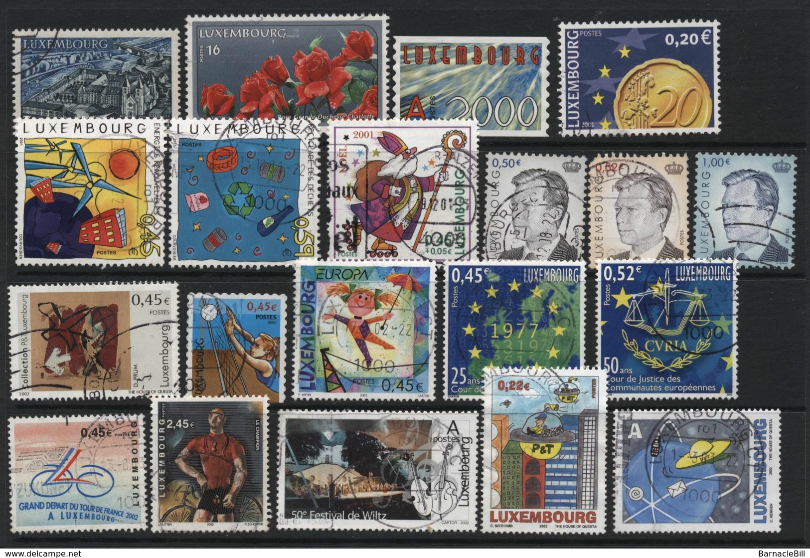 Luxembourg (70) 1969-2004 50 Different Stamps. Used & Unused. - Collections