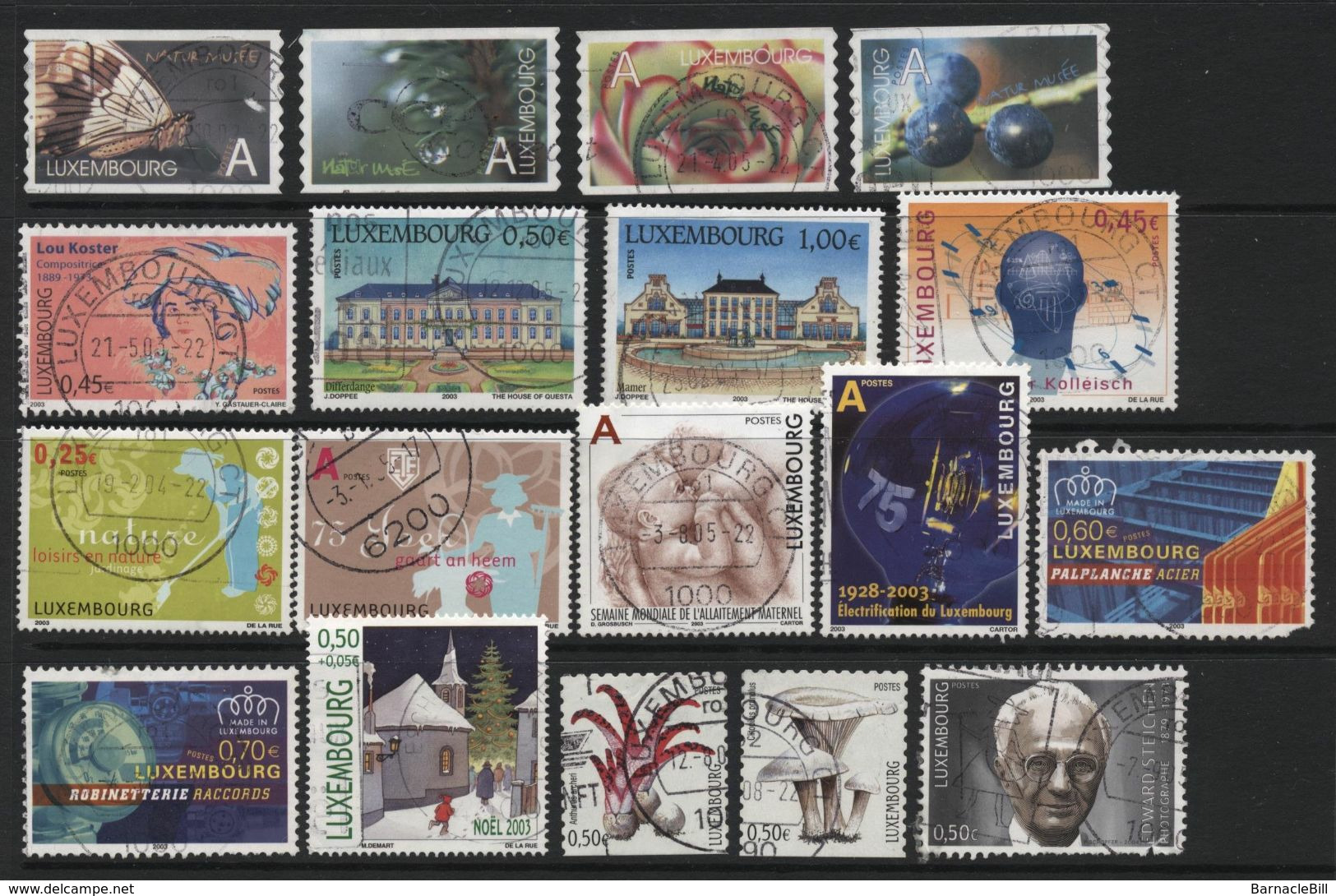 Luxembourg (70) 1969-2004 50 Different Stamps. Used & Unused. - Collections