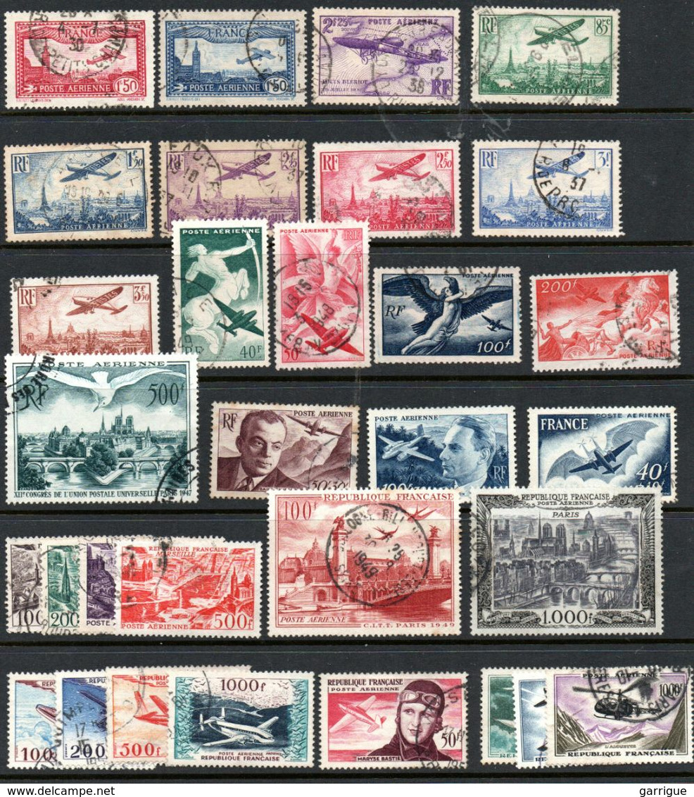 Petit Lot D'oblitérés De Poste Aerienne Semi Modernes - Collections