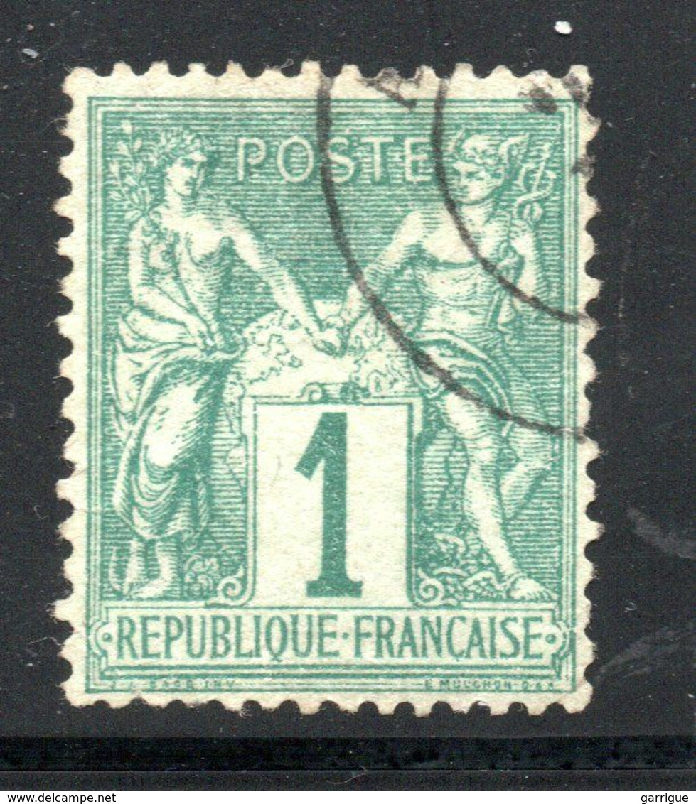 N° 61    1c Vert TB - 1876-1878 Sage (Type I)