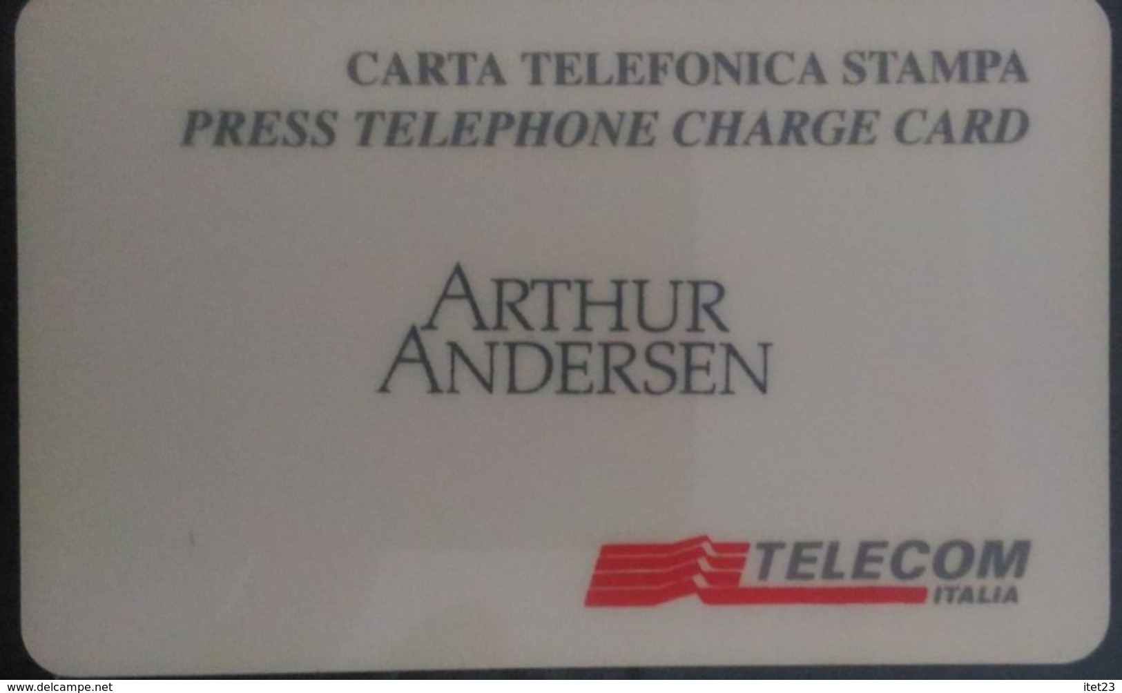 SCHEDA TELEFONICA ITALIANA - USI SPECIALI - STAMPA- ARTHUR ANDERSEN- C&C 4042 - Verzamelingen