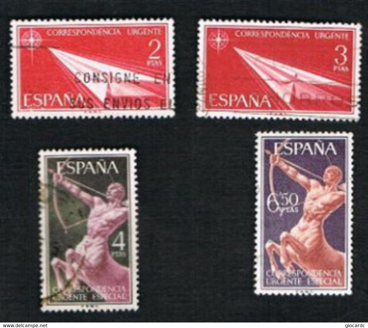 SPAGNA (SPAIN)  -  SG E1250.1254  - 1956.1966 EXPRESS   - USED - Eilbriefmarken