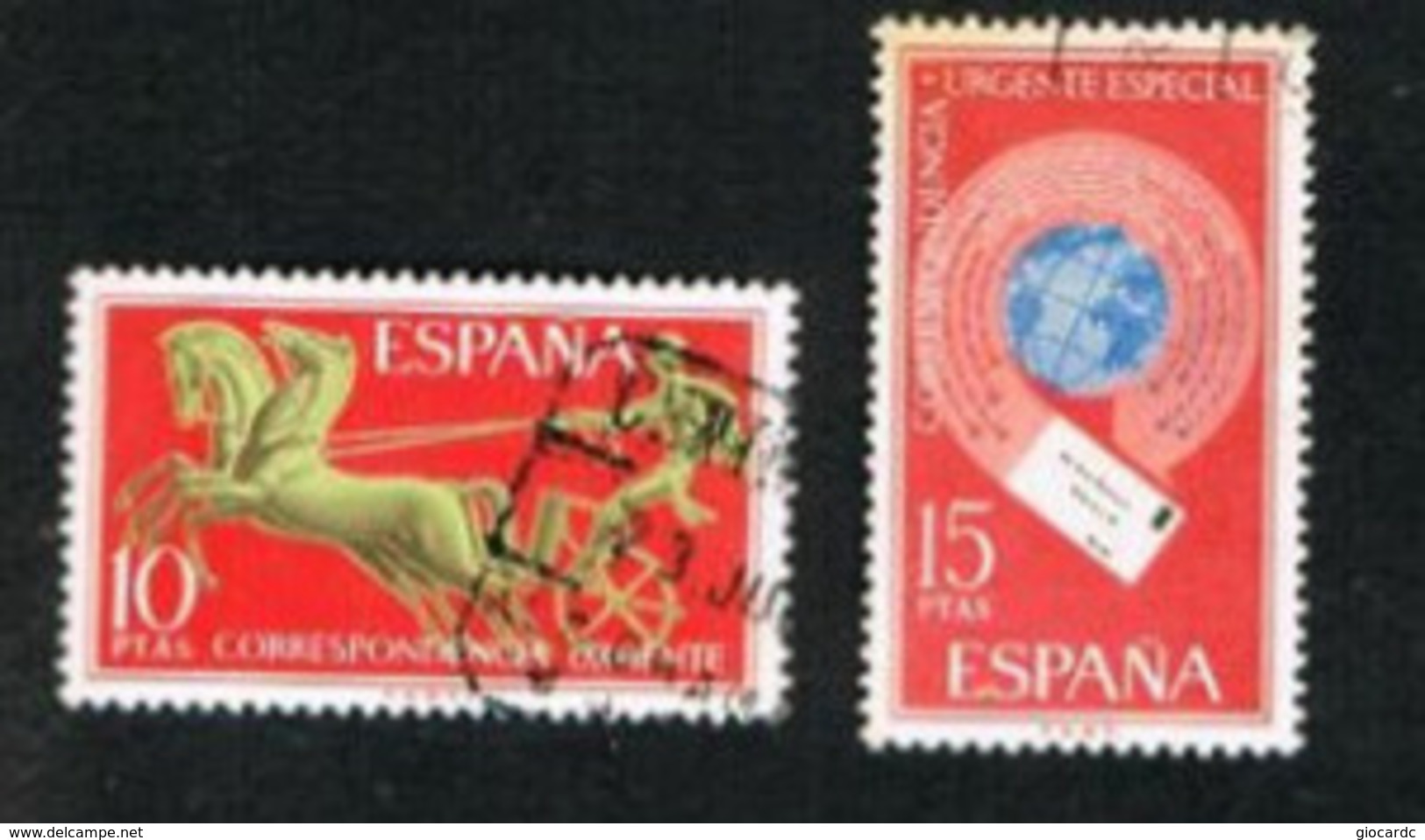 SPAGNA (SPAIN)  -  SG E2099.2100  - 1971 EXPRESS: COMPLET SET OF 2   - USED - Espresso