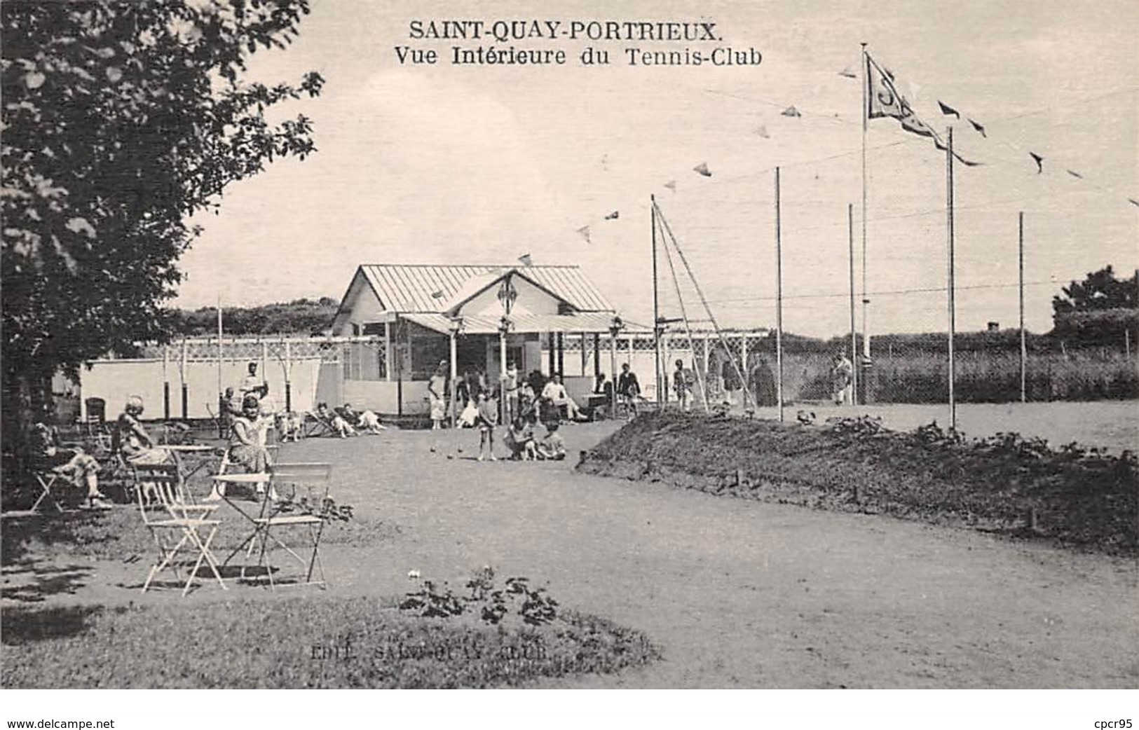 22 . N°105873 . Saint Quay Portrieux .tennis .vue Interieure Du Tennis Club . - Saint-Quay-Portrieux