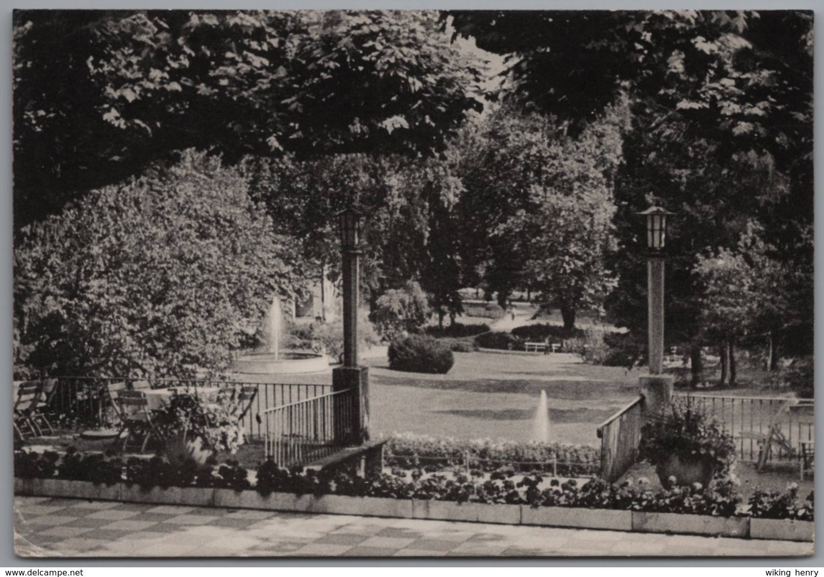 Bad Soden Am Taunus - S/w Blick Vom Kurhaus In Den Kurpark - Bad Soden