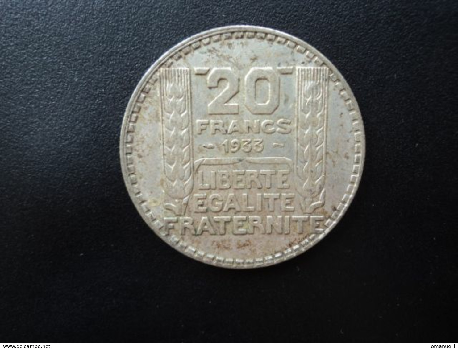 FRANCE : 20 FRANCS  1933 RAMEAUX LONGS     F.400 / G.852 / KM 879 (s.l.)     SUP - 20 Francs