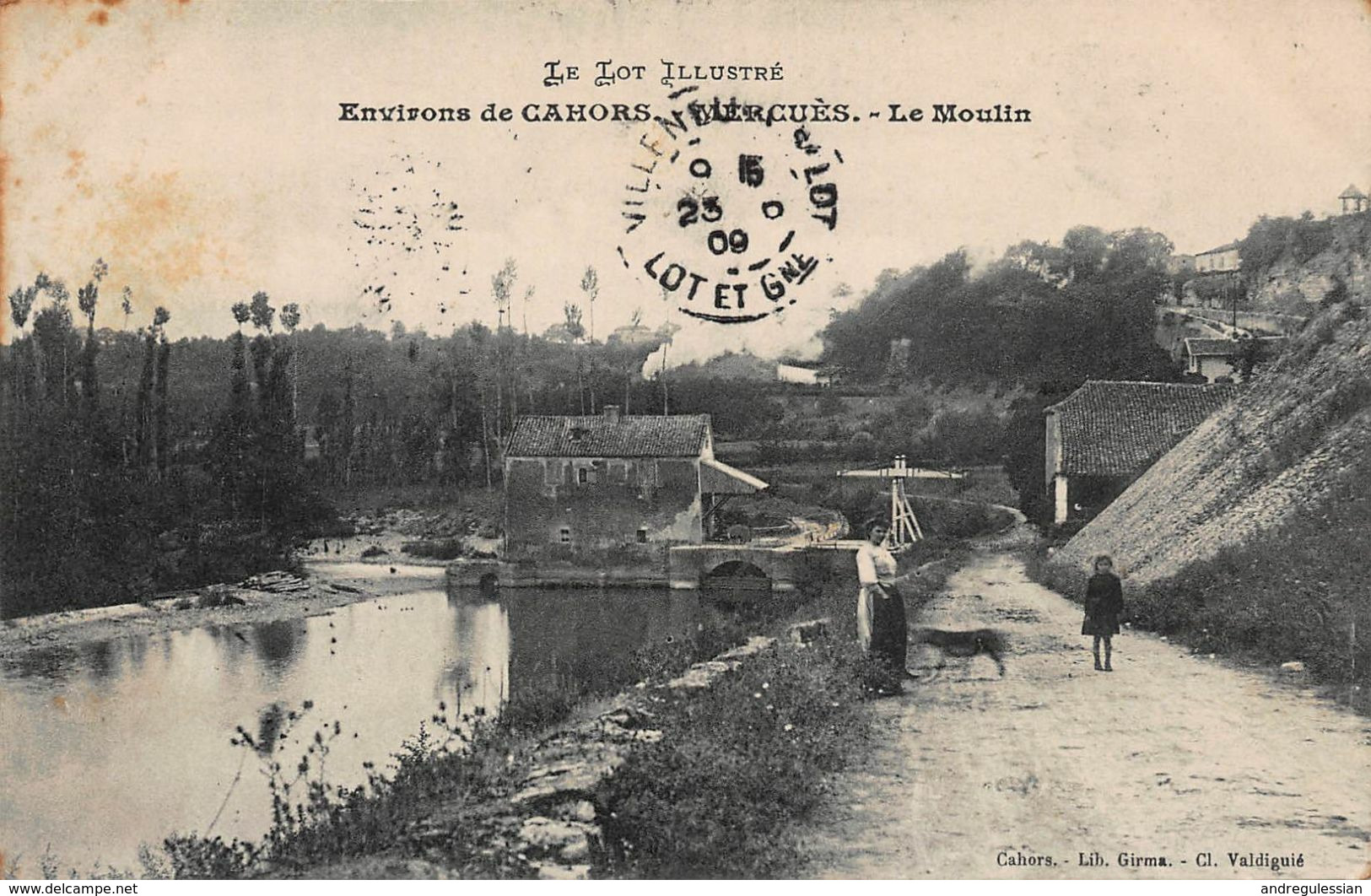 CPA Le Lot Illustré - Environs De CAHORS - MERCUES - Le Moulin - Autres & Non Classés