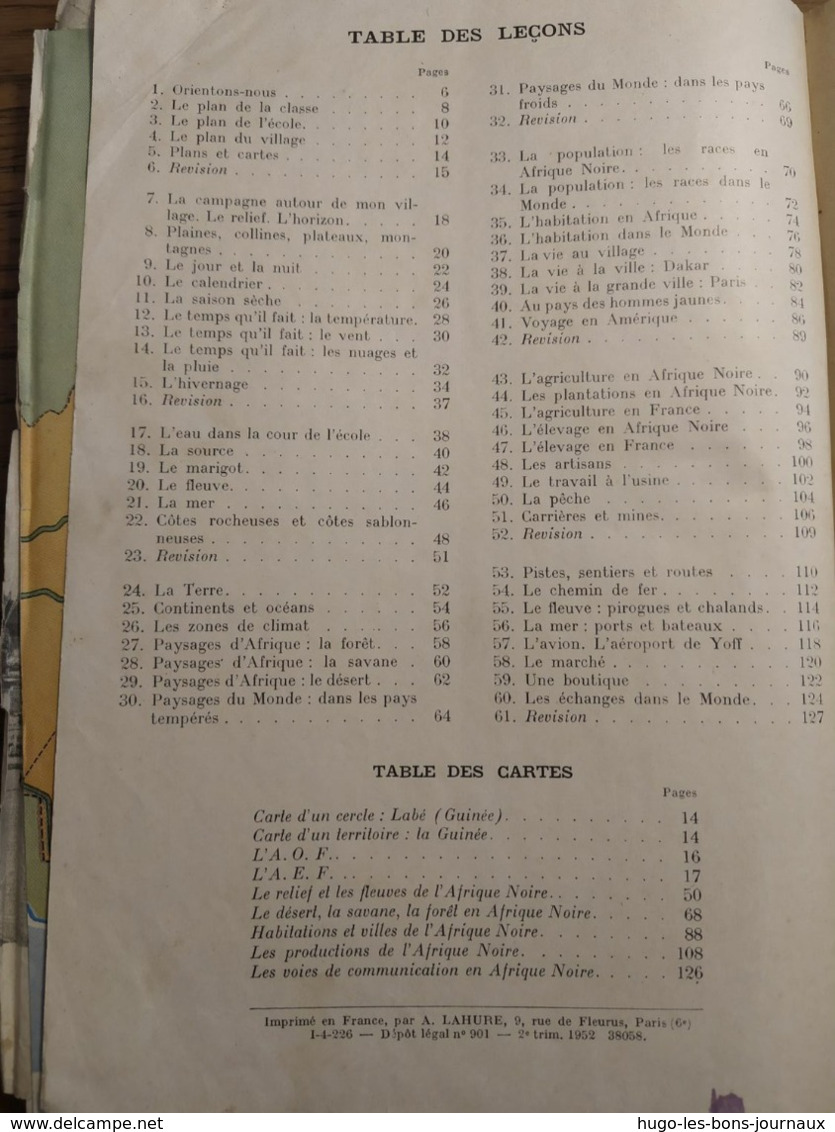 Géographie_Cours Élémentaire des écoles d'Afrique noire_F.Geffroy_Classique Hachette_1952