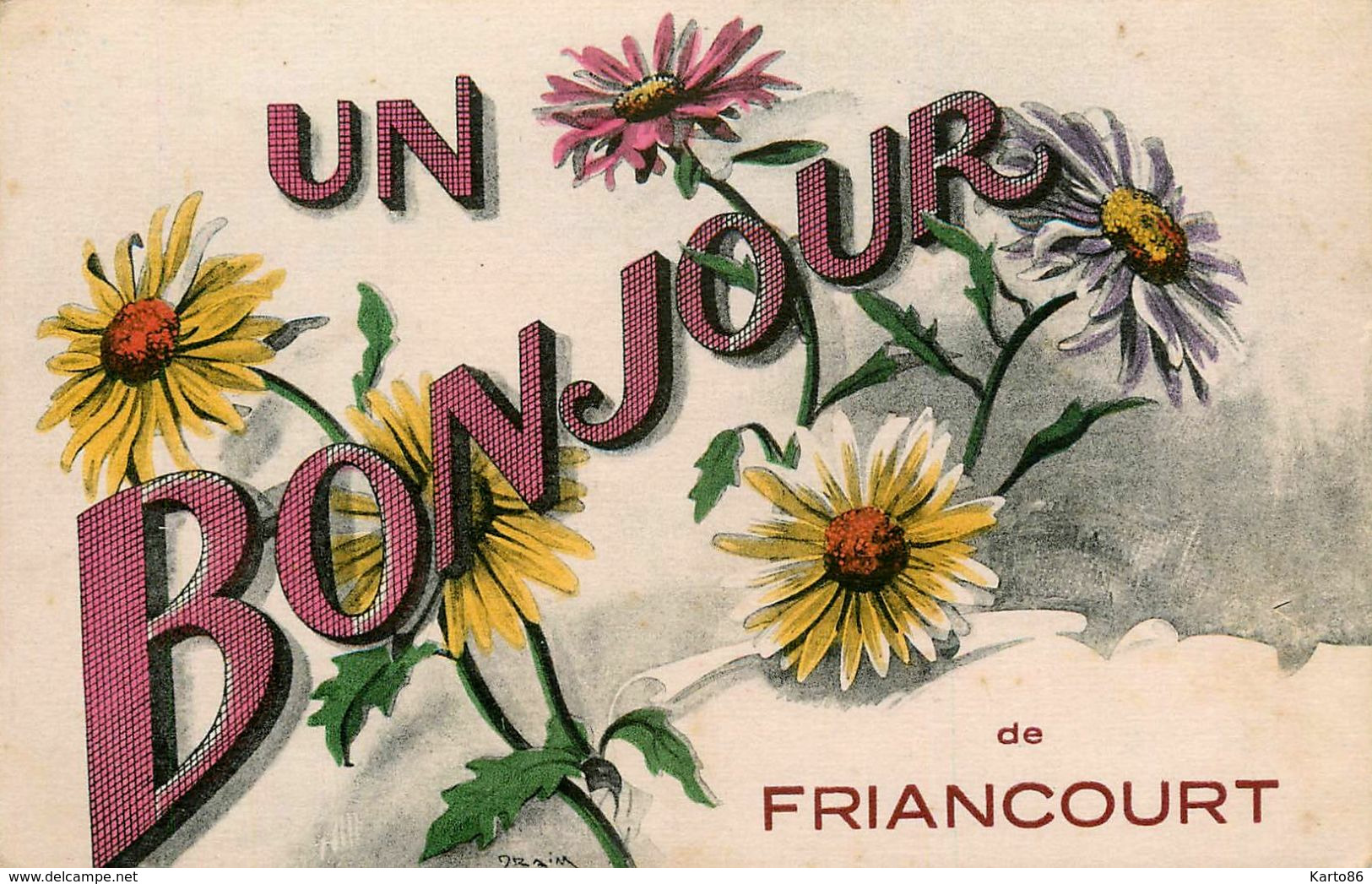 Friancourt * Auneuil * Souvenir Du Village * Un Bonjour ! - Auneuil