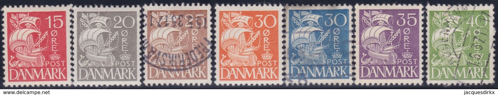 Denmark    .    Yvert     .    7 Stamps    .    O/*    .      Cancelled And Mint-hinged - Unused Stamps