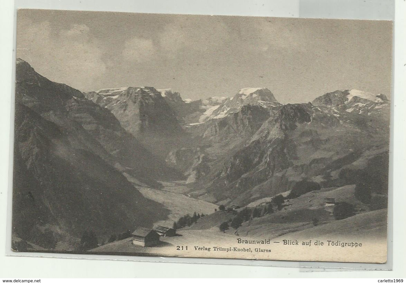 BRAUNWALD - BLICK AUF DIE TODIGRUPPE -   VIAGGIATA  FP - Braunwald