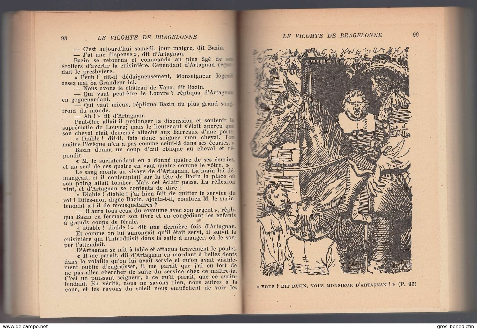 Hachette - Bib. De La Jeunesse Avec Jaquette - A. Dumas - "Le Vicomte De Bragelonne - T1&T2" - 1951/1952 - #Ben&BJanc - Bibliotheque De La Jeunesse