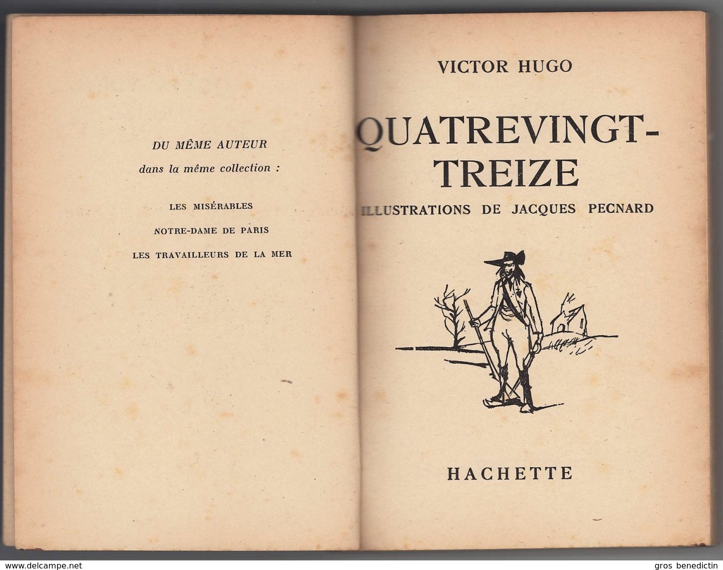 Hachette - Bibliothèque De La Jeunesse Avec Jaquette - Victor Hugo - "Quatrevingt-treize" - 1956 - #Ben&BJanc - Bibliotheque De La Jeunesse