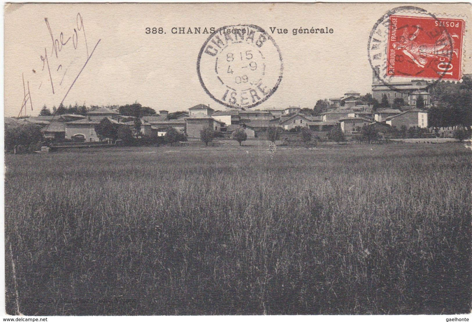 F3438 CHANAS - VUE GÉNÉRALE SUR UN COIN DE VILLAGE - Chanas