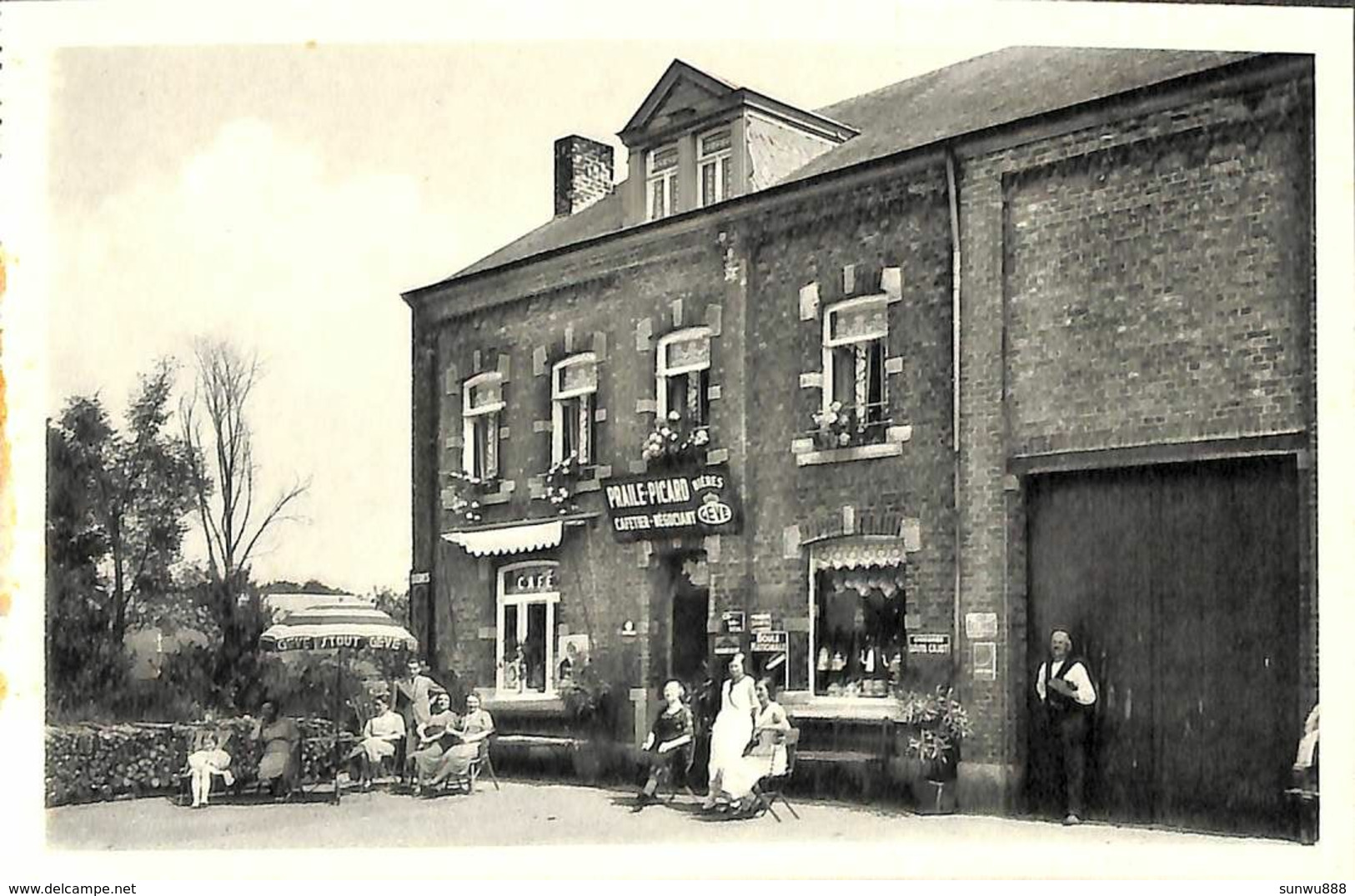 Grune -Café Négociant Bières (animée, Maison Preile-Picard, Desaix, RARE) - Nassogne