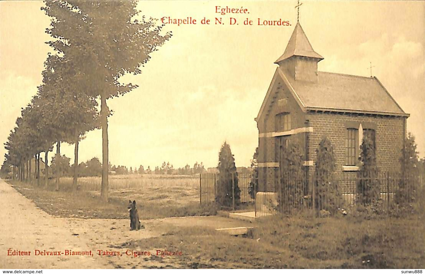 Eghezée - Chapelle De ND De Lourdes (animée=chien, Edit. Delvaux-Biamont, Tabacs Cigares) (prix Fixe) - Eghezee