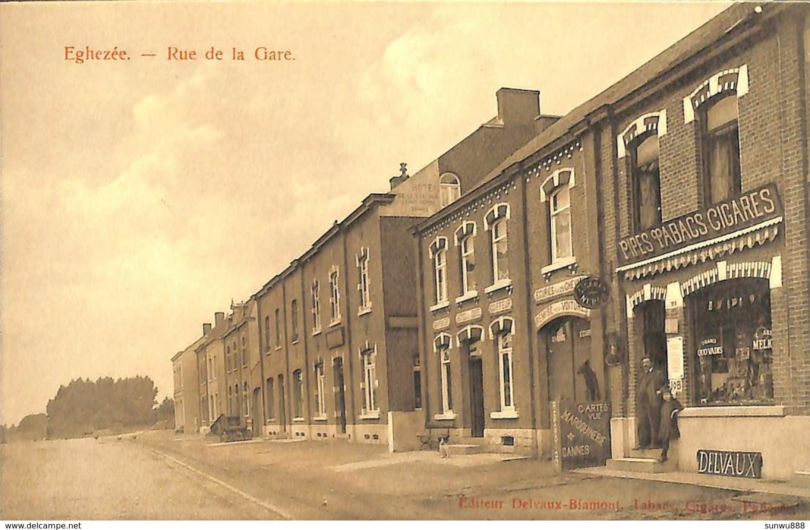 Eghezée - Rue De La Gare (animée Commerce De L' Edit. Delvaux-Biamont, Tabacs Cigares) (prix Fixe) - Eghezee