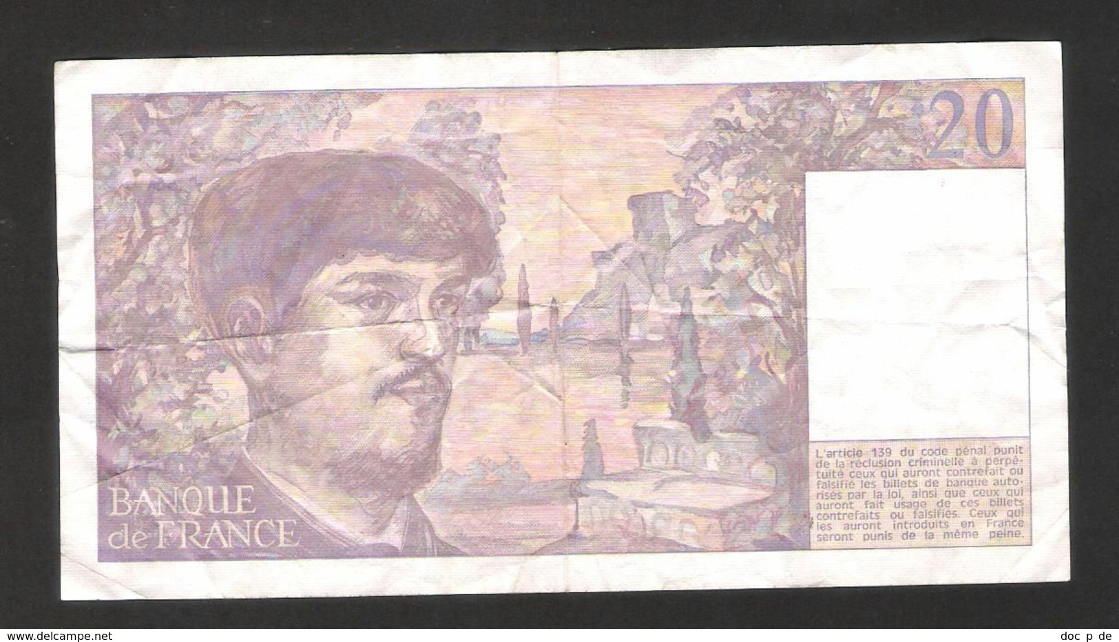 France - 20 Francs - 1988 - No: V 023 250123 - Debussy - Used Condition - 20 F 1980-1997 ''Debussy''